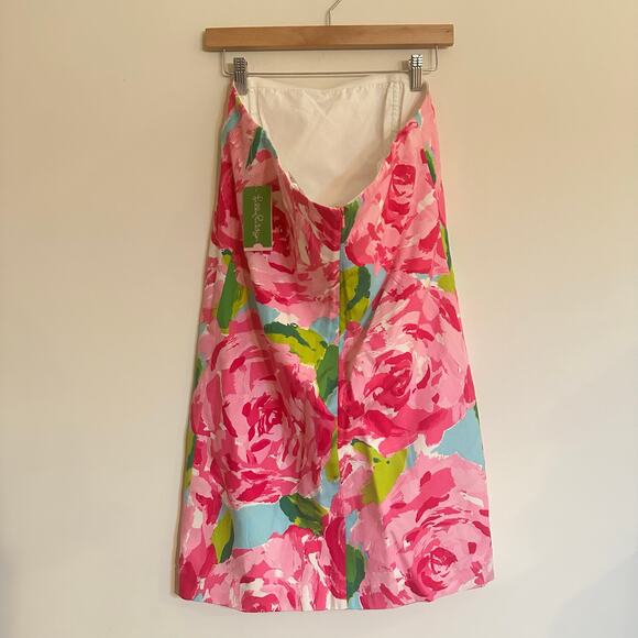 New Lilly Pulitzer Keetan Dress sz 10 Hotty Pink First Impression Print Dress - Picture 5 of 5